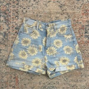 Floral Denim Women's Shorts